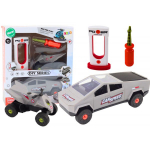 LEAN Toys Set of Modern Car with Quad for Disassembly DIY Gray