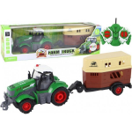 LEAN Toys RC Tractor Remote Controlled Tractor Agricultural Machine Trailer Remo
