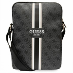 Guess PU 4G Printed Stripes Tablet Bag 10" Black
