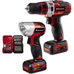 Einhell Cordless Drill TE-CD 12/ 1 +22+CL, 12V (red/ black, 2x Li-Ion ba