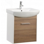 KFA Armatura KFA Sella Platinum 40cm undermount cabinet white + brown (5906031447