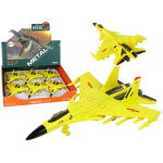 LEAN Toys Yellow Friction Drive Fighter Plane 1:72