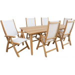 Evelekt Maldive Table and 6 Chairs White