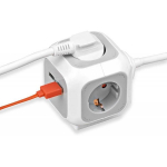 Brennenstuhl 4-way Socket Cube + USB