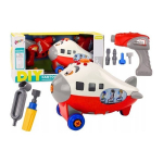 LEAN Toys Cartoon Airplane Twisting Wings DIY Red