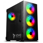Savio Prime X1 ARGB Glass Black