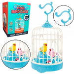 LEAN Toys Battery Operated Bird Cage Lights Sounds Blue