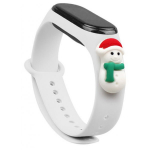 Fusion Accessories Xiaomi Mi Band 5/ 6 White Xmas Snowman 1