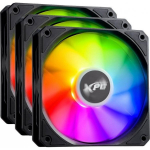 XPG Vento R 120 ARGB PWM 3-Pack 120 mm Case Fan VENTOR120ARGBPWM3C-BKCWW