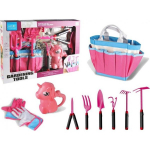 LEAN Toys Garden Kit Bag Tools Gloves Rakes Pink Unicorn