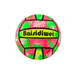 LEAN Toys Rubber Ball Bright Leaves Pink 24 Cm