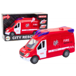 LEAN Toys Fire Truck Lights Sounds Opening Doors Drive Red
