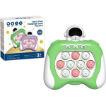 LEAN Toys Space Pop It Sensory Game Battery Powered Lights Sounds Green