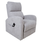 Evelekt Recliner armchair BARNY with electric lifting mechanism, light grey