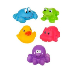 Akuku AKUKU AKUKU Bath Toys Colorful Animals 5 Pcs.