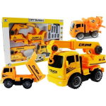 LEAN Toys Set Of Vehicles For Unscrewing Concrete Mixer Tipper