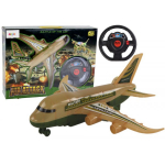 LEAN Toys R/ C Airplane Remote Controlled Military Camo Lights Remote Control