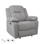 Evelekt Recliner armchair LOWRI with electric mechanism, grey