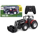 LEAN Toys Red Remote Controlled Tractor 2.4G Moving Bucket 1:24