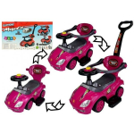 Lean Cars Toddlers Ride On Push Along with Parent Handle Mega Car 3in1 Pink