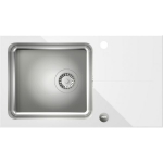 Steiner Steiner Hugh 111 steel bowl sink with white glass top