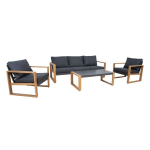 Evelekt Set DUISBURG table, sofa and 2 armchairs