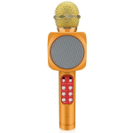 Riff WS-1816 16W karaoke BT microphone with LED 360 Gold