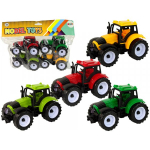LEAN Toys Set of Agricultural Tractors Farm 4 Colorful Pieces