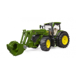 Bruder John Deere 7R 350 with front loader, model vehicle (green)