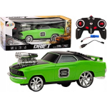 LEAN Toys Remote Control Car 1:18 Drift 360 Lights Sounds Green