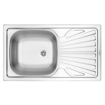 Deante Deante Techno 1-bowl sink with drainer 76x43cm steel linen +