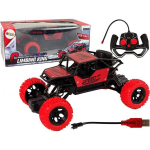 LEAN Toys Remote Controlled Terrain Car R/ C 1:18 Red.