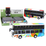 LEAN Toys Double Decker Bus With Metal Drive, Colorful Lights, Sounds