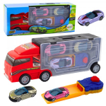 LEAN Toys Truck with Garage with Cars Launcher 3pcs Red