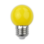 AVIDE E27, G45, 1W, 30Lm, 200&deg;, Yellow