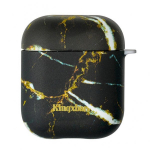 Kingxbar "Marble Silicone Case Apple Airpods" Black