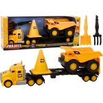 LEAN Toys Set of Construction Machinery Truck Dump Truck Movable Yellow