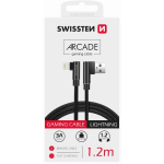 Swissten Arcade Gaming Quick Charge 3.1 USB-A to Lightning 1.2m Black