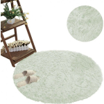 Strado Strado Shaggy Round Carpet 200x200 WhiteLime (White Lime)
