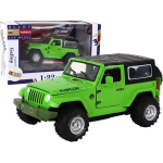 LEAN Toys Off-Road Car Battery Powered Friction Drive Metal Green 1:32