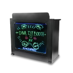 DNA DJ BOOTH XL BK table DJ stand RGB LED backlit board remote control pens cover set S&uuml;learvuti ja DJ-alus