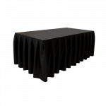 Wentex Stage Skirt MCS 300 g/m&sup2; Black - 620 x 60 cm (W x H) - pleated