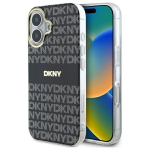 Tagakaaned DKNY  DKNY Repeat Texture Pattern With Stripe iPhone 16 Case - Black