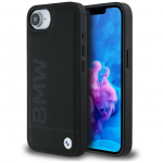 Muud kaubad BMW  BMW Leather Hot Stamp iPhone 16e Case - Black