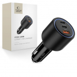 Kaabel Tech-Protect  CC04 3-port PD130W car charger - black