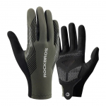 Jalgratta tarvik Rockbros  Rockbros 16110006002 shock-absorbing cycling gloves size M - green and black