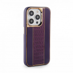 Tagakaaned iLike Apple iPhone 15 Pro Leather Case Customized Plum