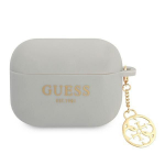 Tagakaaned Guess  Guess GUAPLSC4EG AirPods Pro cover grey/grey Silicone Charm 4G Collection
