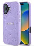 Tagakaaned Guess Apple iPhone 16 Saffiano Peony Stamp MagSafe Case Purple