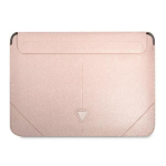 Tagakaaned Guess  Guess Saffiano Triangle Logo case for a 16" laptop - pink